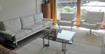 Pieff White Leather Lounge Suite complete with Mandarin Coffee Table