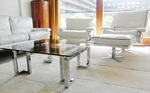 Pieff White Leather Lounge Suite complete with Mandarin Coffee Table