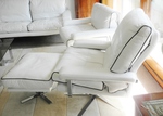 Pieff White Leather Lounge Suite complete with Mandarin Coffee Table