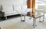 Pieff White Leather Lounge Suite complete with Mandarin Coffee Table