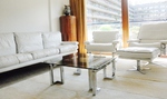 Pieff White Leather Lounge Suite complete with Mandarin Coffee Table