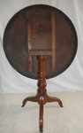 Back of Georgian Circular Mahogany Tilt Top  Occasional Table