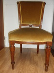 Victorian Side Chair / Gold upholstery