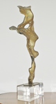 Abstract Gilt Bronze Sculpture by David Marshall