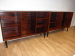 1960s Pair of Danish Rosewood Bookcases / Display Cabinets