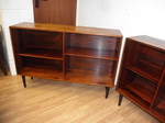1960s Pair of Danish Rosewood Bookcases / Display Cabinets