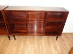 1960s Pair of Danish Rosewood Bookcases / Display Cabinets