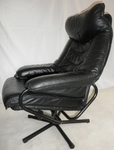 Skoghaug Inds, Black Leather Recliner