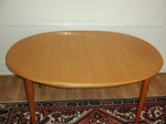 Danish Light Teak Extending Dining Table 