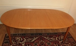 Danish Light Teak Extending Dining Table 