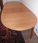 Danish Light Teak Extending Dining Table 