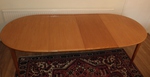 Danish Light Teak Extending Dining Table 