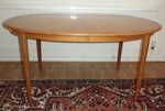 Danish Light Teak Extending Dining Table 