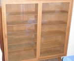 Danish Hundevad Light Oak Glazed Bookcase / Display Cabinet
