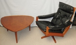 Danish Teak Triangular Occasional Table (Guitar Pick or Plectrum style)