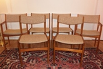 Danish Teak Dining Chairs – 4 + 2 Carvers