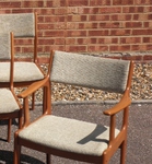 Set of 8 Danish Uldum Teak Dining Chairs (6 + 2 Carvers) 