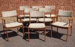 Set of 8 Danish Uldum Teak Dining Chairs (6 + 2 Carvers) 