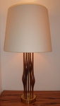 Mid-20th Century Stiffel Table Lamp - Walnut & Brass