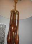 Mid-20th Century Stiffel Table Lamp - Walnut & Brass
