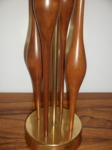 Mid-20th Century Stiffel Table Lamp - Walnut & Brass