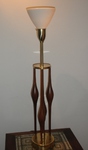 Mid-20th Century Stiffel Table Lamp - Walnut & Brass
