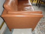 1980s Mogens Hansen Tan Leather 2-seater Sofa