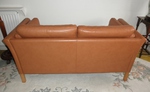 1980s Mogens Hansen Tan Leather 2-seater Sofa