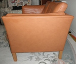 1980s Mogens Hansen Tan Leather 2-seater Sofa