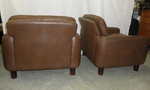 Pair of Vatne Møbler  / Sigurd Resell Brown Leather Armchairs 