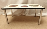 Signed Ceramic Tile Topped & Chrome Table