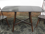 1960s Ercol Drop Leaf Dining Table - Dark Finish