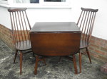 1960s Ercol Drop Leaf Dining Table - Dark Finish