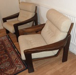 1960s Vintage 3 piece Lounge Suite: 3 Seat Sofa with 2 Armchairs 