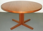 1970s John Mortensen Teak Pedestal Table for Heltborg