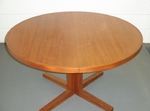 1970s John Mortensen Teak Pedestal Table for Heltborg