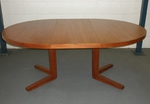 1970s John Mortensen Teak Pedestal Table for Heltborg