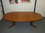 1970s John Mortensen Teak Pedestal Table for Heltborg