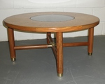 GPlan Teak & Glass Circular Coffee Table