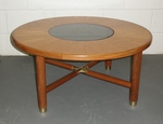GPlan Teak & Glass Circular Coffee Table