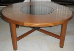 GPlan Teak & Glass Circular Coffee Table