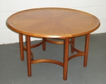 Maple & Teak Circular Coffee Table 