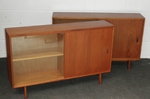 Pair of Herbert E Gibb –  Half-glazed Teak Display Cabinets /Bookcases