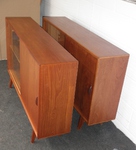 Pair of Herbert E Gibb –  Half-glazed Teak Display Cabinets /Bookcases