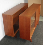 Pair of Herbert E Gibb –  Half-glazed Teak Display Cabinets /Bookcases