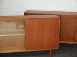 Pair of Herbert E Gibb –  Half-glazed Teak Display Cabinets /Bookcases