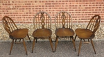 Set of 4 Ercol Dining Chairs Fleur de Lys