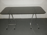 Chrome & Glass Trestle Table – Pieff of Worcester