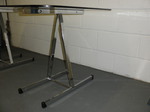Chrome & Glass Trestle Table – Pieff of Worcester