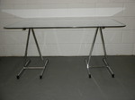 Chrome & Glass Trestle Table – Pieff of Worcester